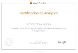 Certificado en Google Analytics